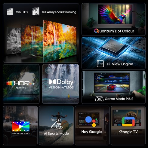 하이센스 안드로이드S 4K Mini LED TV: 몰입적인 홈 시네마 경험
