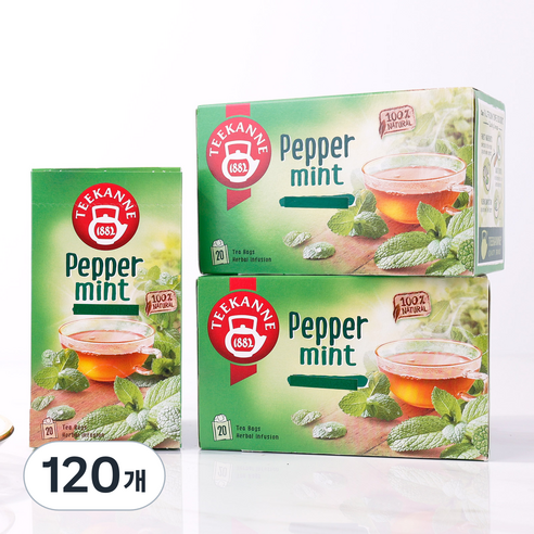 티칸네 페퍼민트 허브티, 2.25g, 20개입, 6개