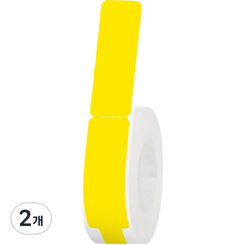 바라보고 P12 라벨프린터 전용 라벨지 케이블라벨 옐로우 109 x 12.5mm 65p, 1칸, 2개