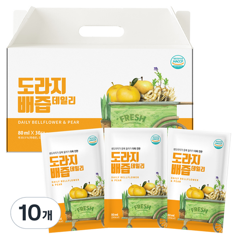물넣지않은 도라지배즙 데일리, 2.4L, 10개