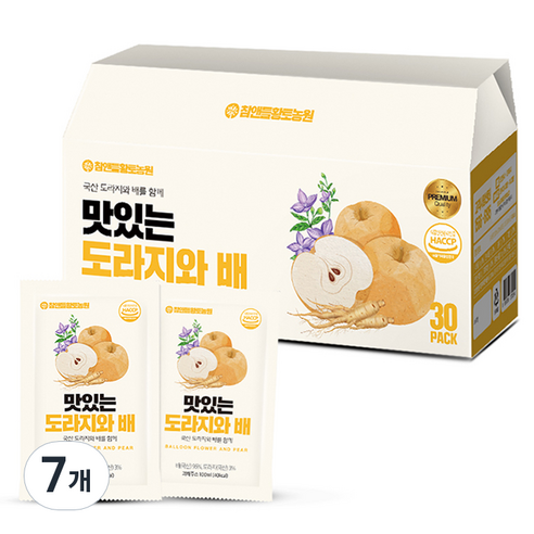 참앤들황토농원 맛있는 도라지와 배, 100ml, 210개