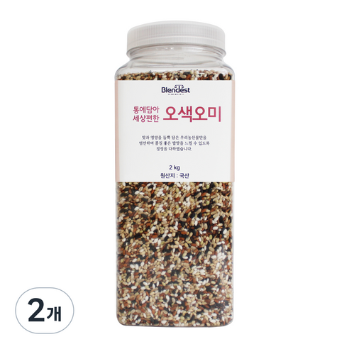 블랜디스트 통에담아 세상편한 오색오미, 2kg, 2개