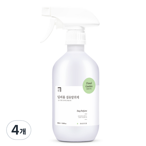 살림백서 딥퍼퓸 섬유탈취제 본품, 500ml, 4개, 플로럴가든