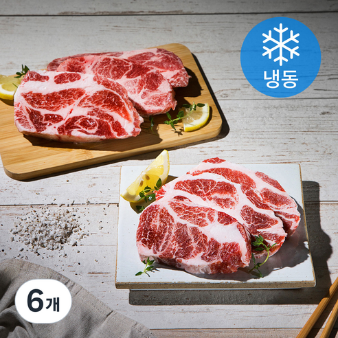 6다이닝 이베리코 목살 돼지고기 (냉동), 300g, 6개