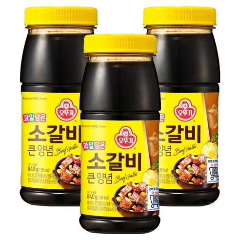 오뚜기 소갈비큰양념, 840g, 3개