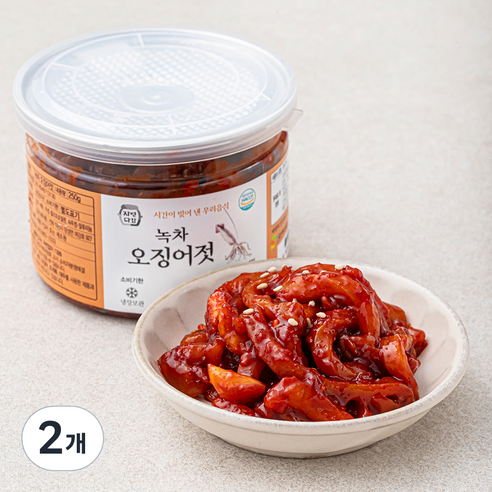 자연다감 녹차 오징어젓, 250g, 2개