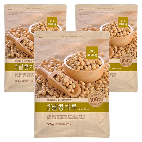 배대감 날콩가루, 3개, 500g
