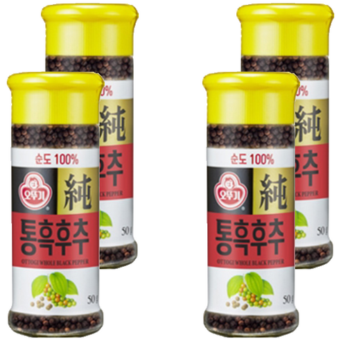 오뚜기 통흑후추, 50g, 4개
