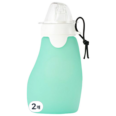 실리콘 스파우트 오리지널 스퀴즈, 그린, 120ml, 2개