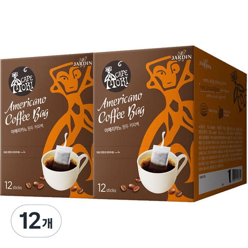 쟈뎅 까페모리 아메리카노 원두 커피백, 48g, 12개입, 12개
