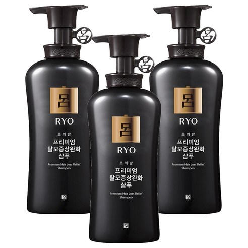 려 초의방 프리미엄 탈모증상완화 기능성샴푸, 490ml, 3개