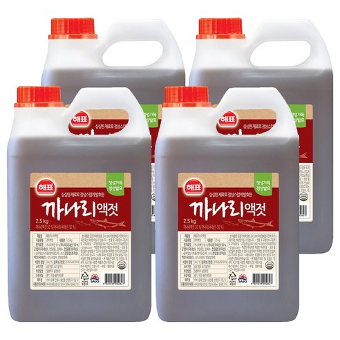 해표 까나리액젓, 2.5kg, 4개