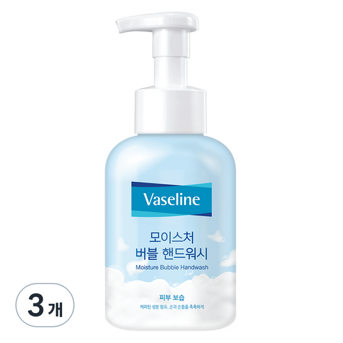 애경바세린 모이스처 버블 핸드워시, 500ml, 3개