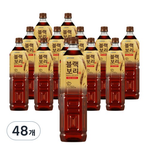 하이트진로 블랙보리 음료, 1.5L, 48개