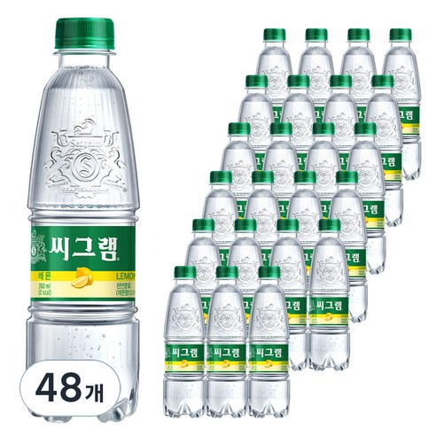 씨그램 레몬 탄산수, 350ml, 48개