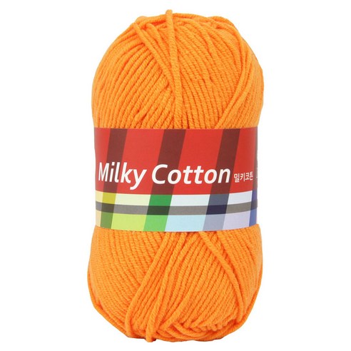 브랜드얀 밀키코튼 레드 뜨개실, 52오렌지, 1개