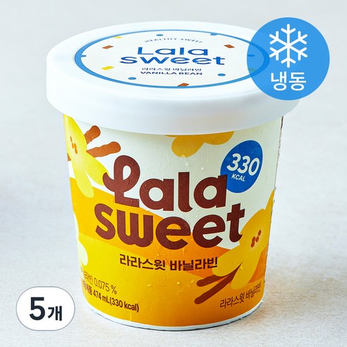 라라스윗 바닐라빈 아이스밀크 (냉동), 474ml, 1개입, 5개