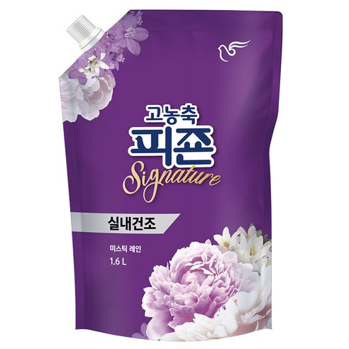 피죤 고농축 시그니처 섬유유연제 리필 미스틱레인, 1600ml, 1개