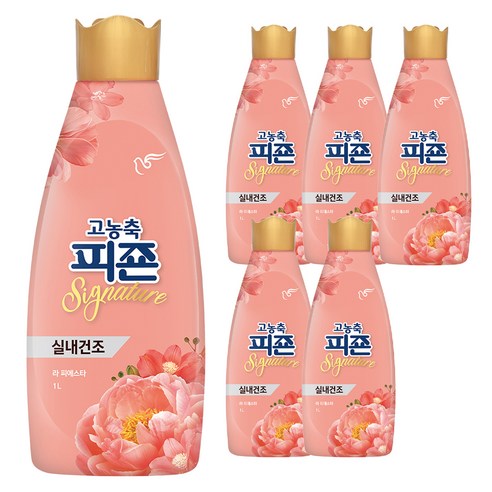 피죤 고농축 시그니처 섬유유연제 라피에스타 본품, 1L, 6개