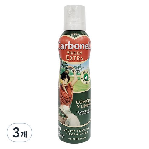 카르보넬 엑스트라버진 올리브오일 스프레이, 200ml, 3개