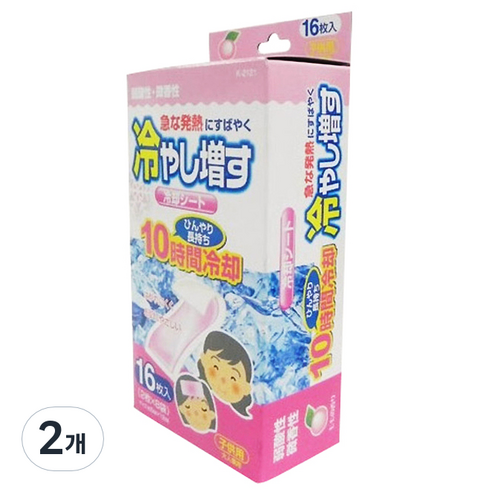 코쿠보 열 냉각시트 어린이용 복숭아향, 16개입, 2개