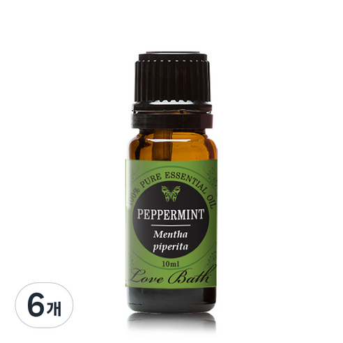 러브바스 아로마 에센셜오일 페퍼민트, 10ml, 6개