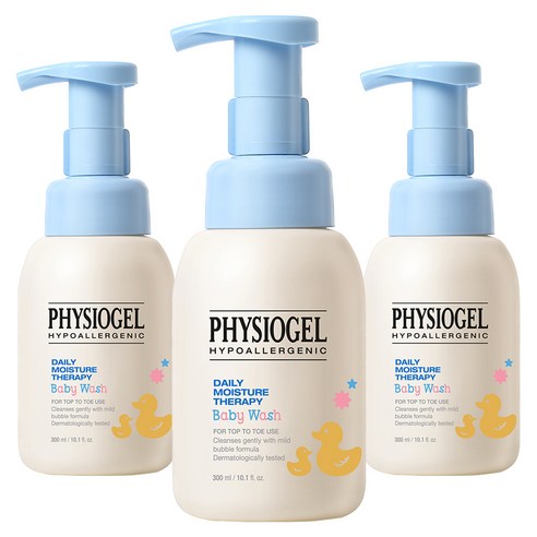 피지오겔 데일리 모이스쳐 테라피 베이비 탑투토 워시, 300ml, 3개
