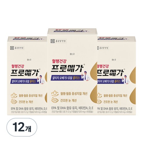 종근당건강 프로메가 알티지 오메가3 듀얼 플러스, 60정, 12개