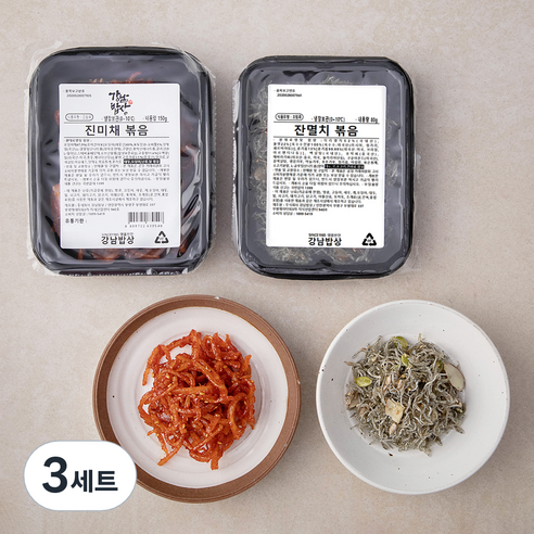 강남밥상 잔멸치볶음 80g + 진미채볶음 150g, 230g, 3세트