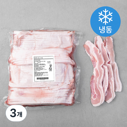미트코리아 스페인 삼겹 7mm (냉동), 2.5kg, 3개