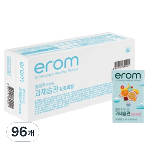 이롬 황성주박사의 과채습관 트로피컬 음료, 140ml, 96개