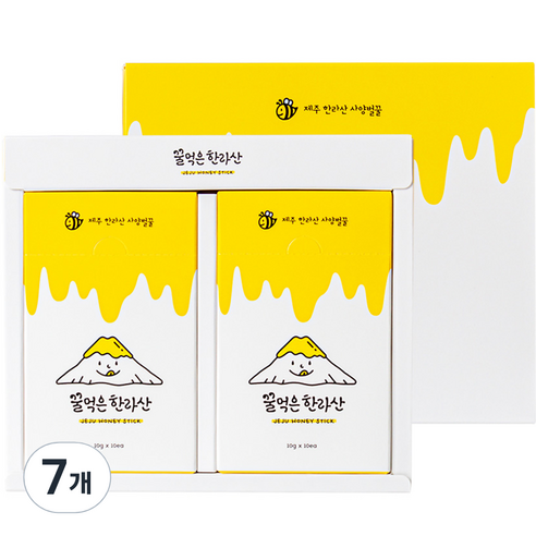 꿀먹은한라산 제주 벌꿀 스틱 20p, 200g, 7개