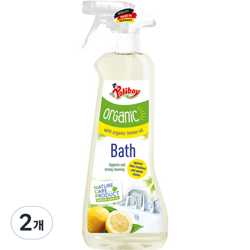 폴리보이 오가닉 욕실 클리너 스프레이, 500ml, 2개