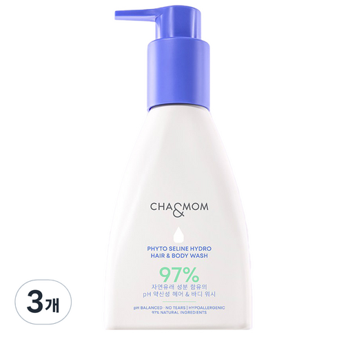 차앤맘 피토세린 하이드로 헤어 & 바디 워시, 300g, 3개