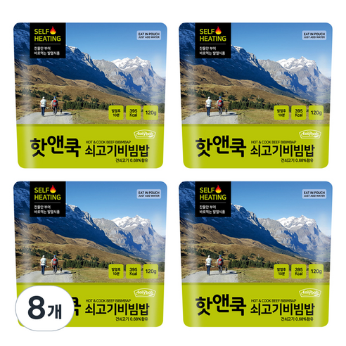 이지밥 핫앤쿡 쇠고기비빔밥, 120g, 8개