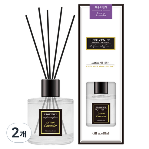 프로방스 퍼퓸 디퓨져 140ml, 레몬 라벤더, 2개