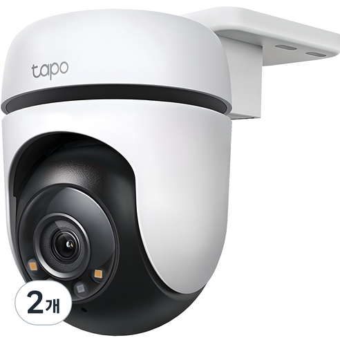 타포 3MP 360도 회전형 움직임 추적 스마트 WiFi 홈 카메라 실외용, Tapo C510W, 2개