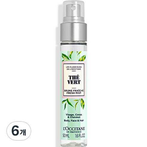 그린 티 프레시 미스트, 6개, 50ml