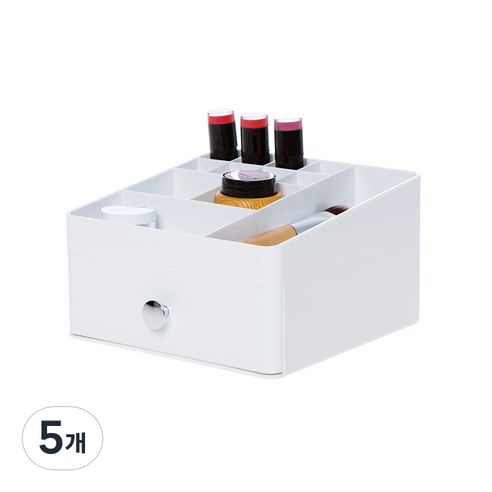 피아노 데스크오거나이져 1단, 화이트, 5개