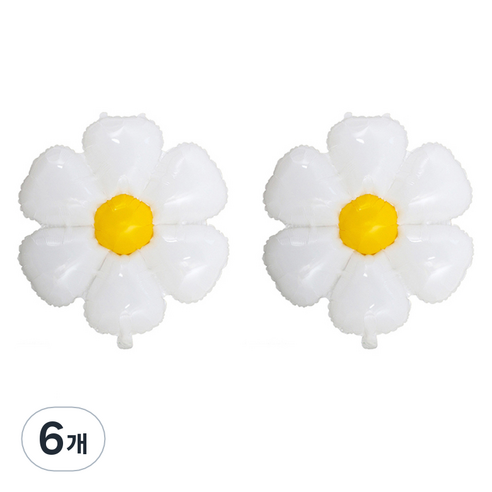 니나마켓 귀여운 파티 풍선, 미디엄데이지, 6개