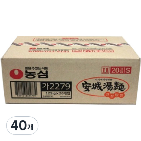농심 안성탕면 125g, 40개