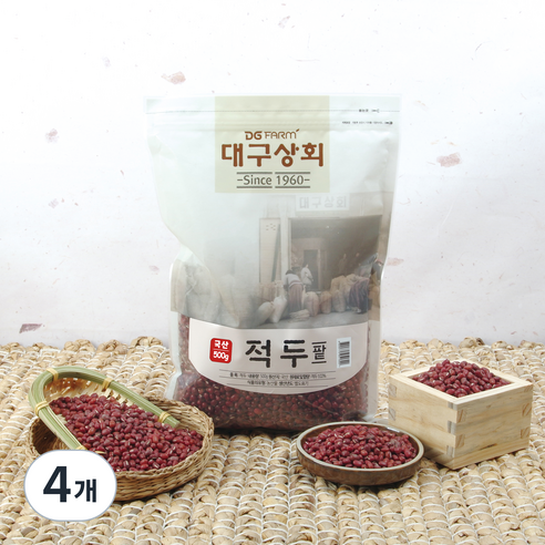 대구상회 국산 적두 팥, 500g, 4개