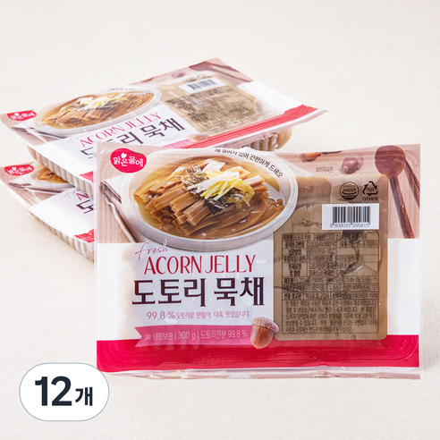 맑은물에 도토리묵채, 300g, 1개입, 12개