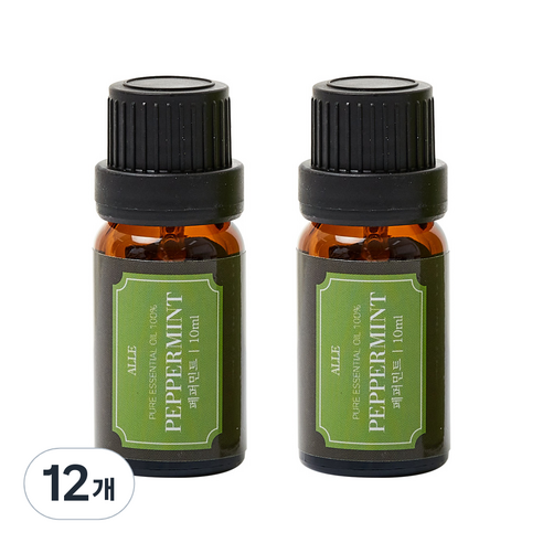 알레 비건 아로마 에센셜 오일 페퍼민트향, 10ml, 12개