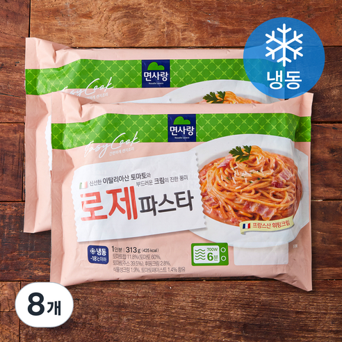 면사랑 로제파스타 1인분 (냉동), 313g, 8개