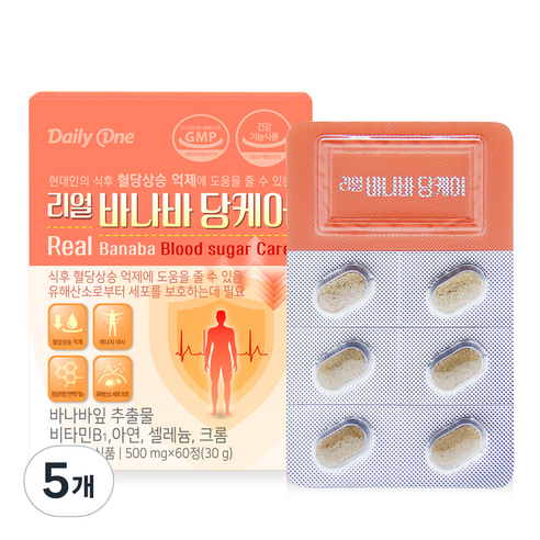 데일리원 리얼 바나바 당케어, 5개, 30g