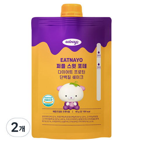 있나요 다이어트 프로틴 단백질 쉐이크 퍼플 스윗 포테맛, 40g, 2개