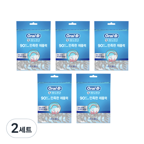 오랄비 C자형 치실, 2세트, 150개입
