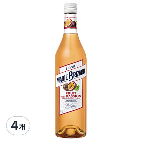 마리브리자드 패션프루츠 시럽, 700ml, 4개