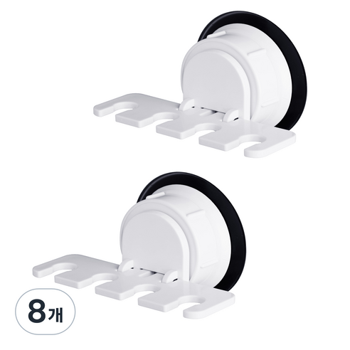 디허브 4인용 회전형 칫솔걸이 S40, 화이트, 8개